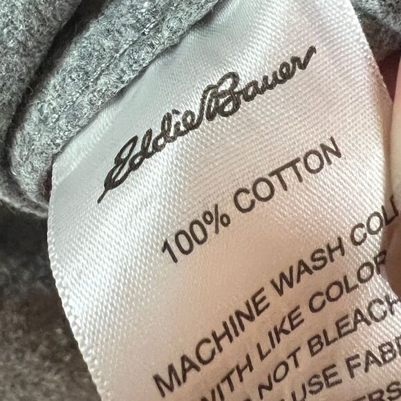 Eddie Bauer Men’s Size Large Gray Collared Long Sleeve Button Down Casual Shirt - Picture 6 of 7